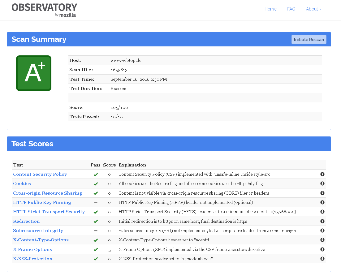 webtop.de Observatory Mozilla